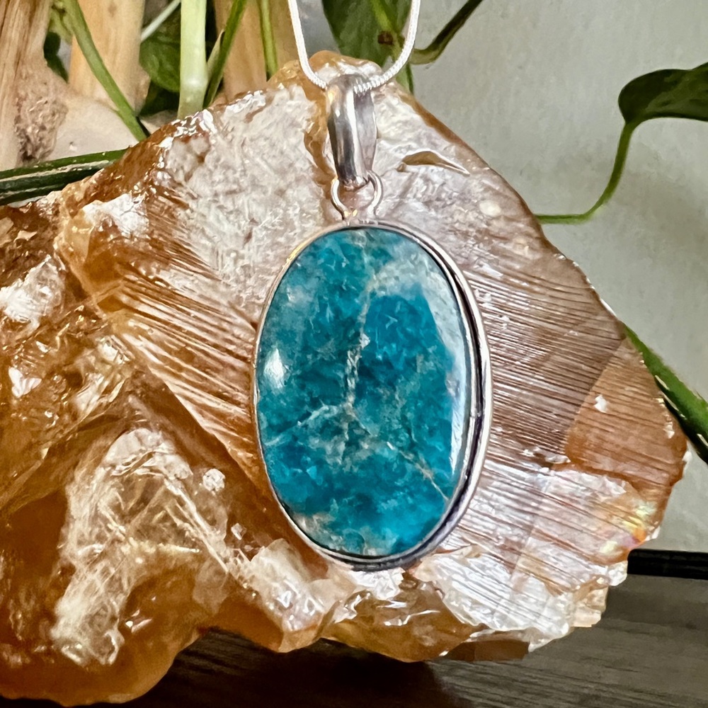 Blue Apatite Pendant